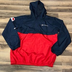 Champion Hoodie Windbreaker Youth Large